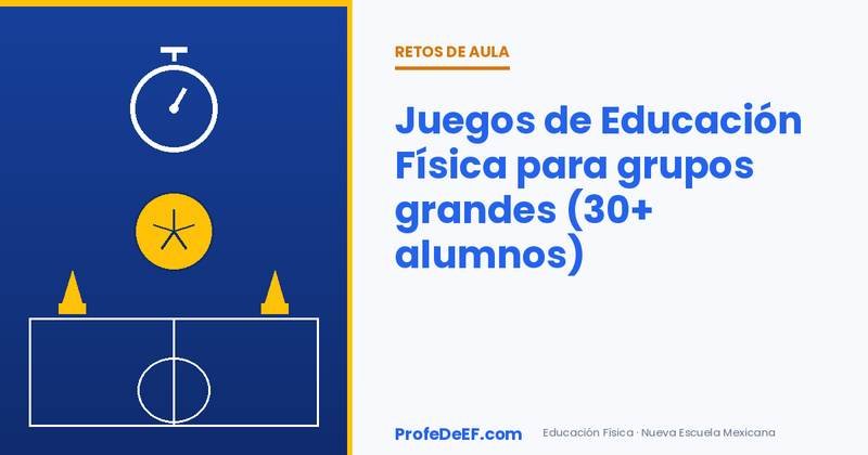 Juegos de Educación Física para grupos grandes (30+ alumnos)