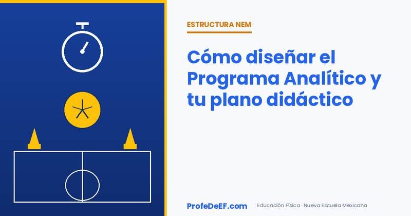 Cómo diseñar el Programa Analítico y tu plano didáctico en Educación Física