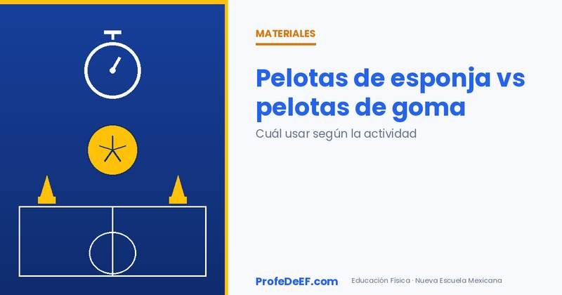 Pelotas de esponja vs pelotas de goma: cuál usar según la actividad - ProfeDeEF.com